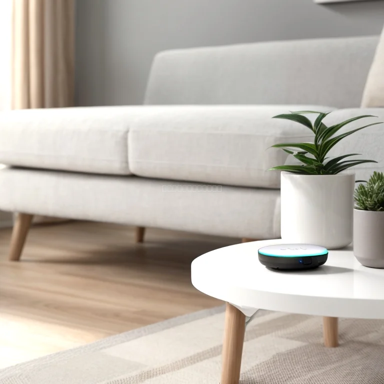 SmartSphere Hub Pro on a living room table